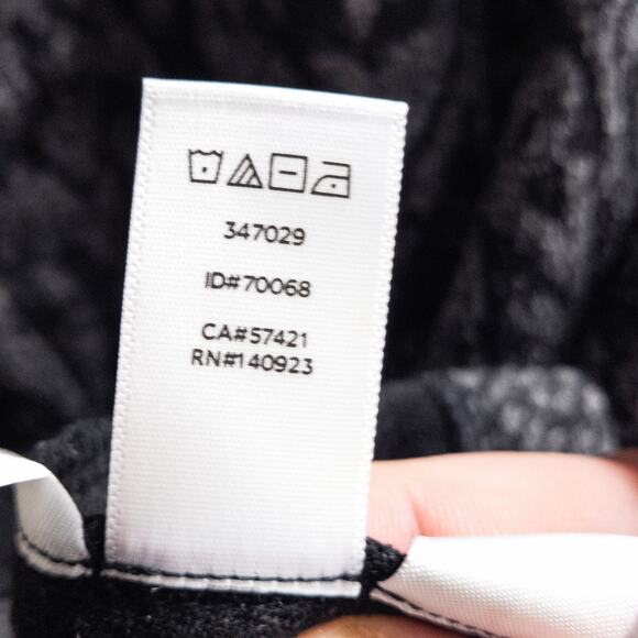 LOFT Jacquard Knit Dress Charcoal Black Size M Vintage Inspired Print - Picture 10 of 11